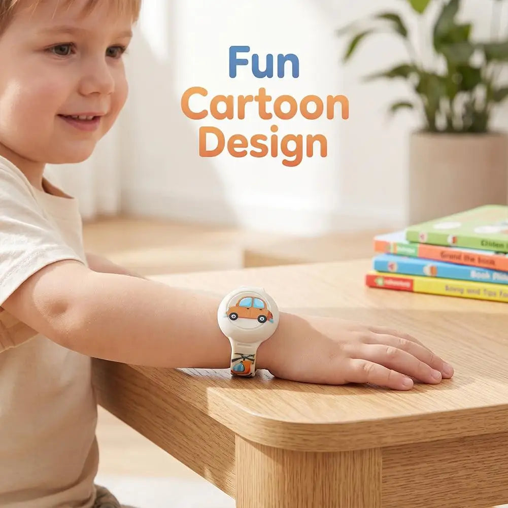 AirTag Bracelet for Kids, Waterproof Cute Cartoon Air tag Holder for Kids with Full Coverage Design Silicone Hidden Wristband