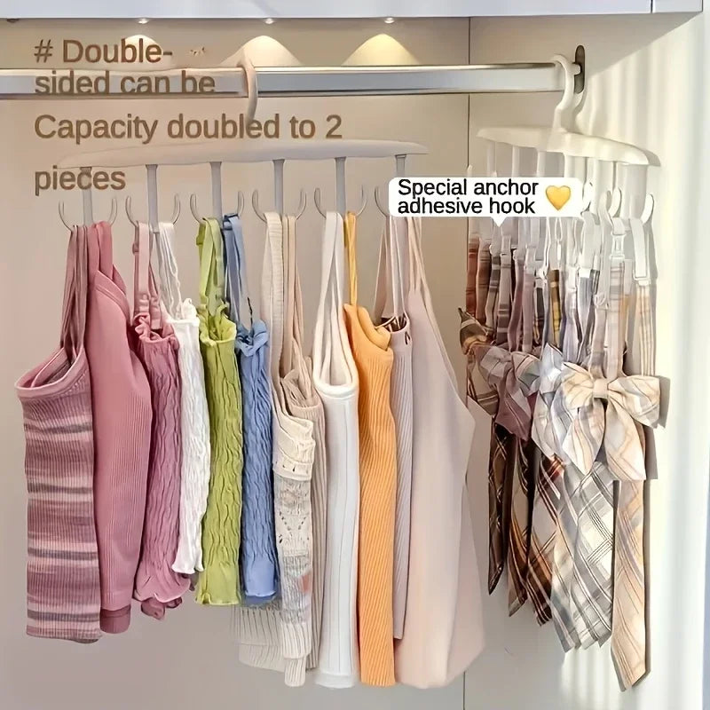 12-Hook Rotating Hanger – Space-Saving Closet Organizer for Ties, Belts, Underwear, Skirts | Portable Home & Dorm Storage