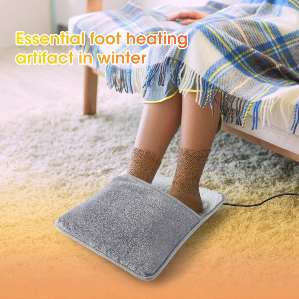 Foot Warmer Winter Electric Foot Heating Pad Soft Flannel Washable Foot Warmer Constant Temperature Heating Foot Warming Mat