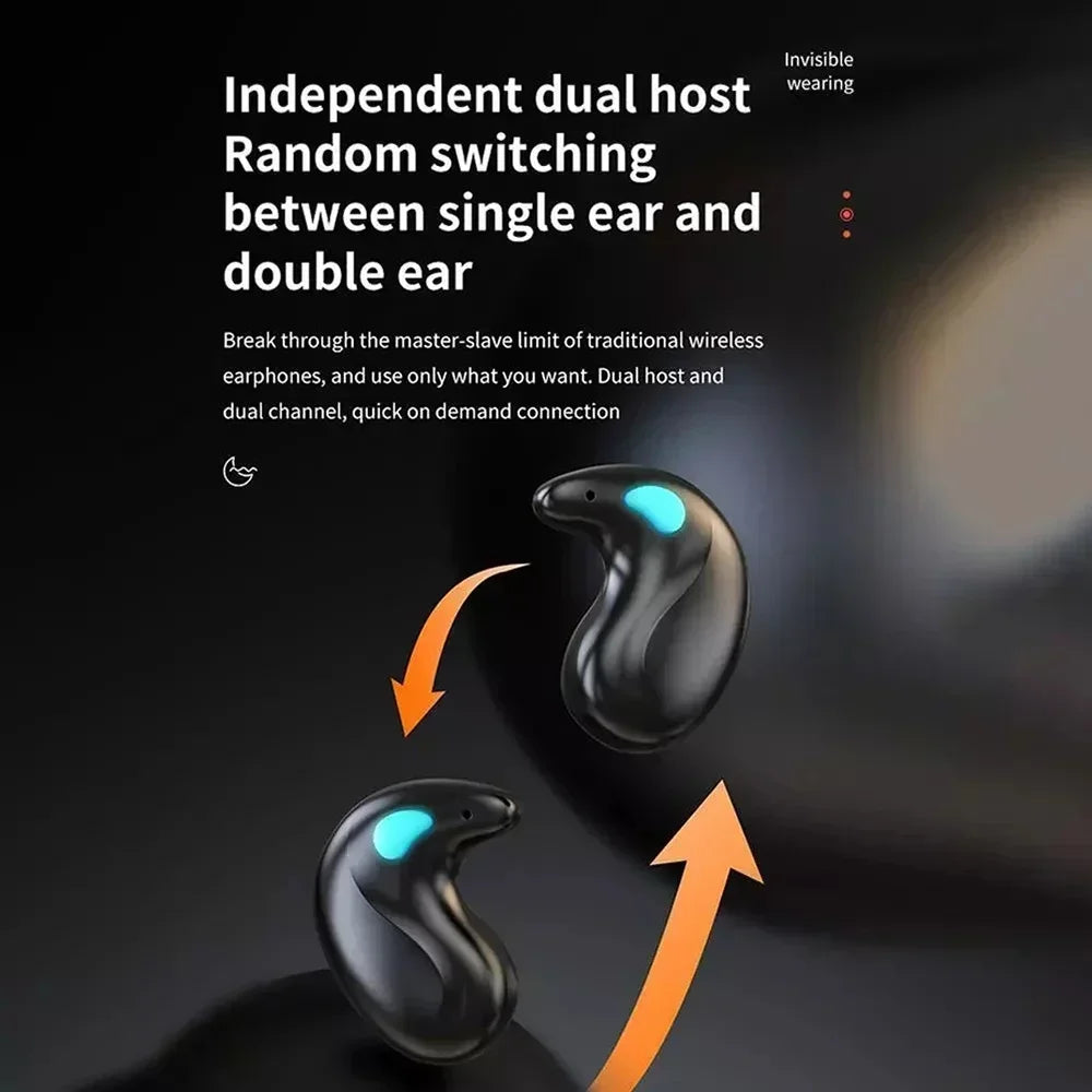 Sleeping Earbuds Wireless Mini Headphones For Work TWS Bluetooth Earphone Stereo Hidden Headsets with Mic HD Call Waterproof X55