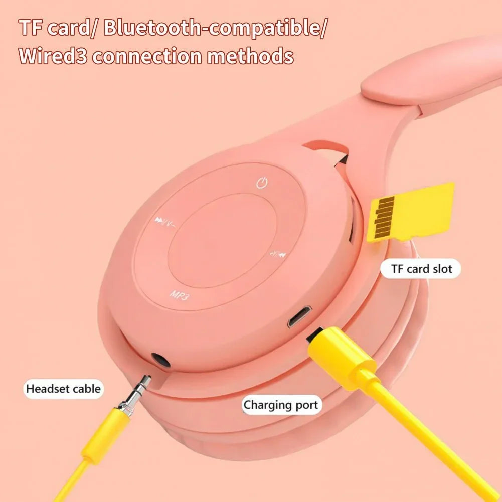 Hifi Sound Bluetooth Headphones Wireless Over-Ear Headsets with Microphone Noise Reduction Comfortable for Travel And Home Use
