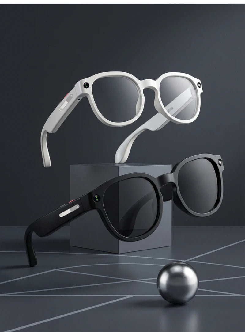 2026 New AI Smart Glasses AI Translation 8MP HD Camera 4K Shooting Image Bluetooth Call Recording Music Smart Sunglasses