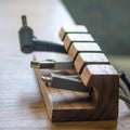 Cord Organizer Wooden USB Cable Holder Wire Organizer Self Adhesive Cord Keepers For Cables 3MTape Backed 4 Holes For Cable